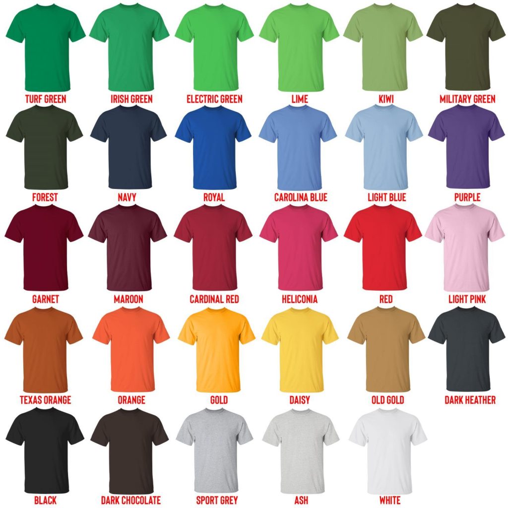 t shirt color chart - Iron Maiden Shop