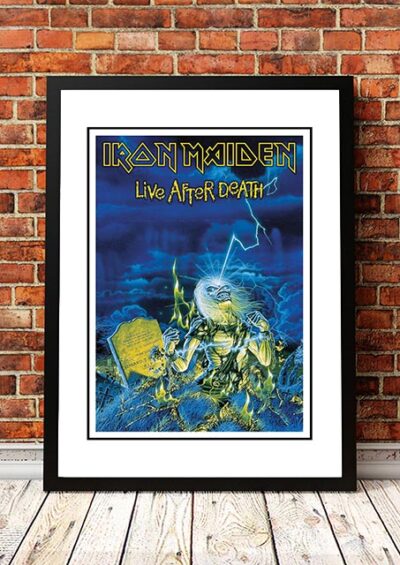 Iron Maiden Life After Death In Store Poster 1985 Framed Web - Iron Maiden Shop