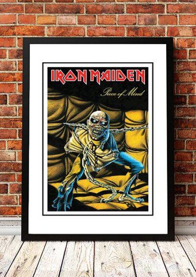 Iron Maiden Piece of Mind Poster 1983 Framed Web - Iron Maiden Shop