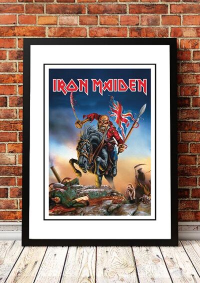Iron Maiden The Trooper Poster 1983 Framed Web - Iron Maiden Shop