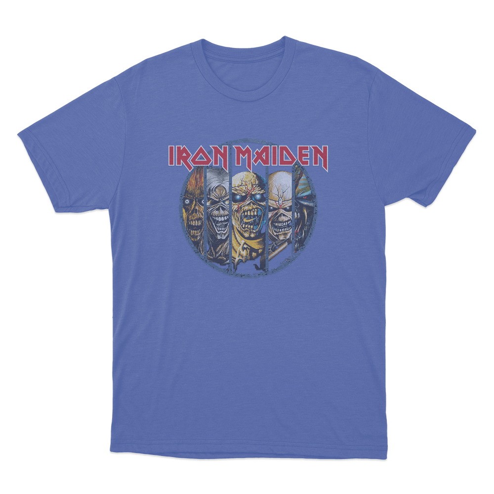 Eddie Evolution Unisex T Shirt Blue Eddie Evolution Unisex T Shirt Blue