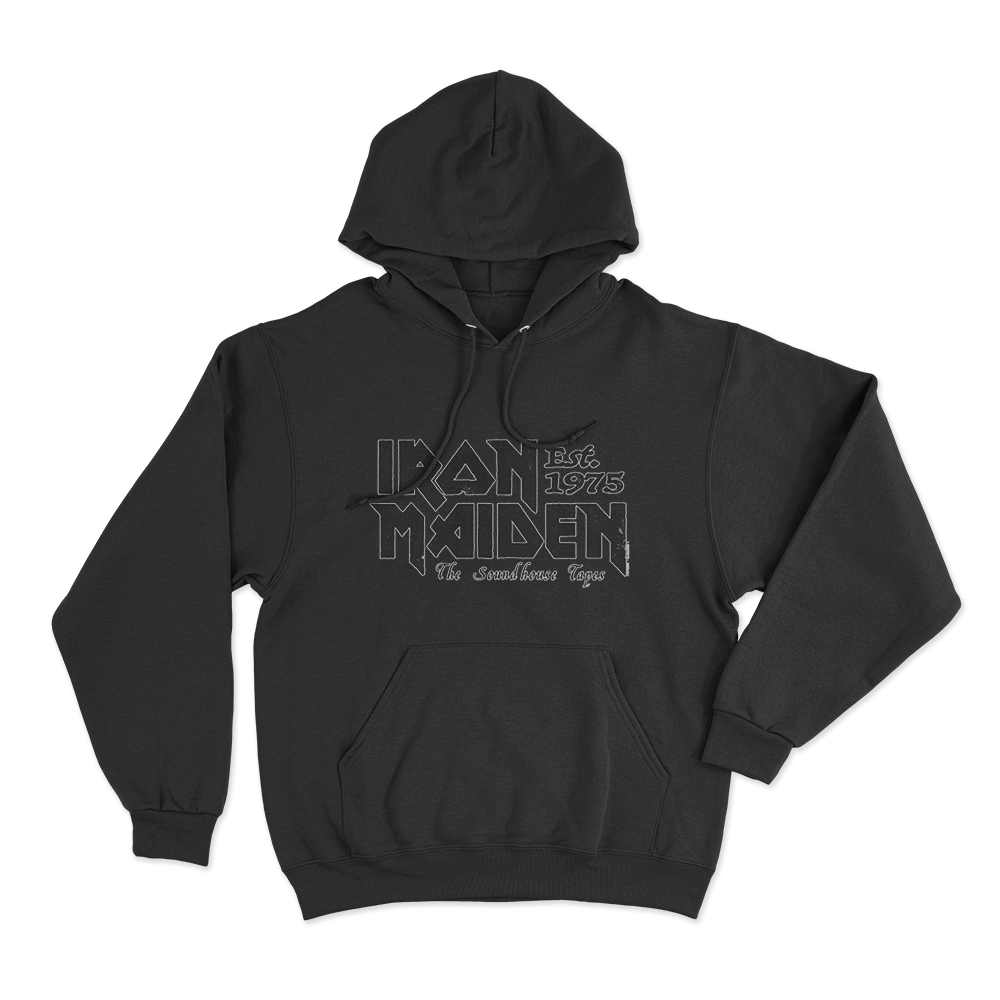 Iron Maiden Est 1975 Unisex Hoodie Black Iron Maiden Est 1975 Unisex Hoodie Black