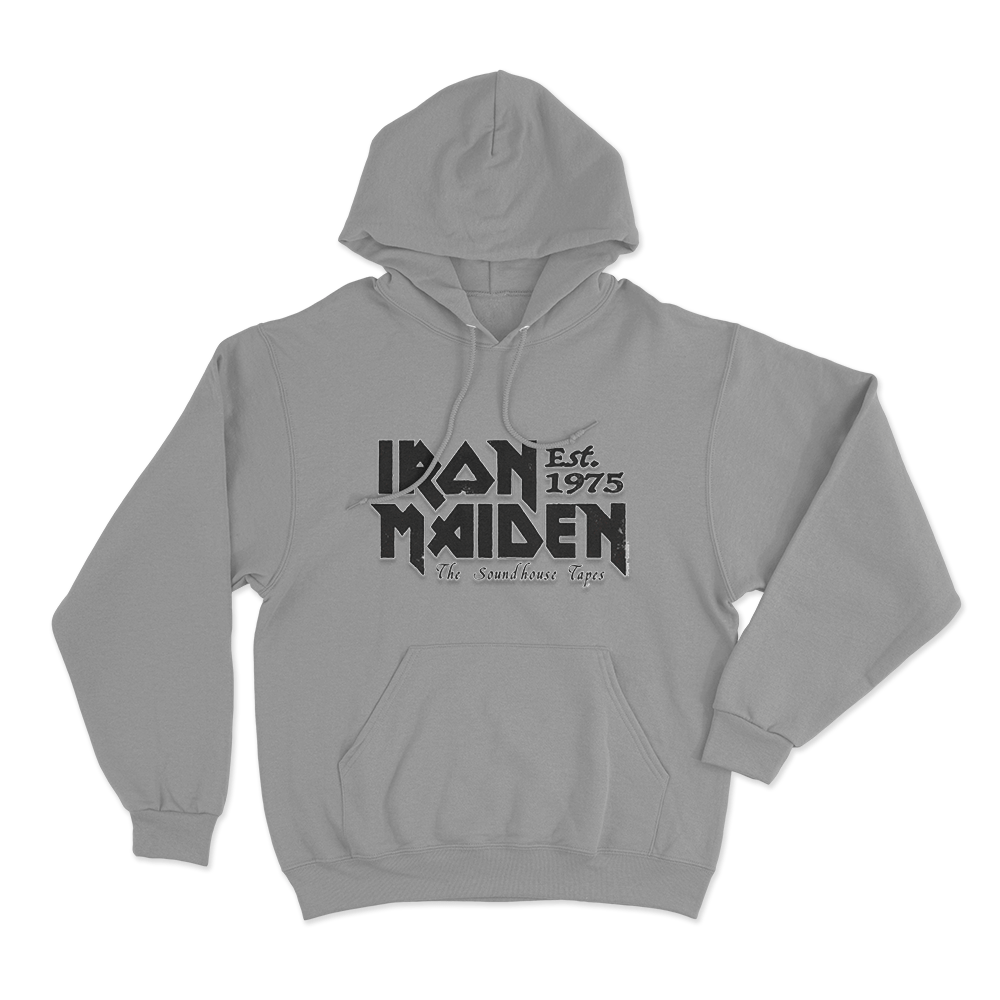Iron Maiden Est 1975 Unisex Hoodie Grey Iron Maiden Est 1975 Unisex Hoodie Grey