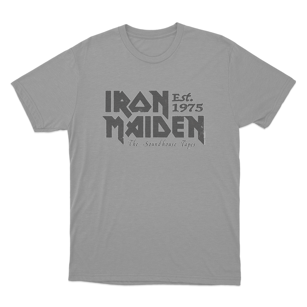 Iron Maiden Est 1975 Unisex T Shirt Grey Iron Maiden Est 1975 Unisex T Shirt Grey