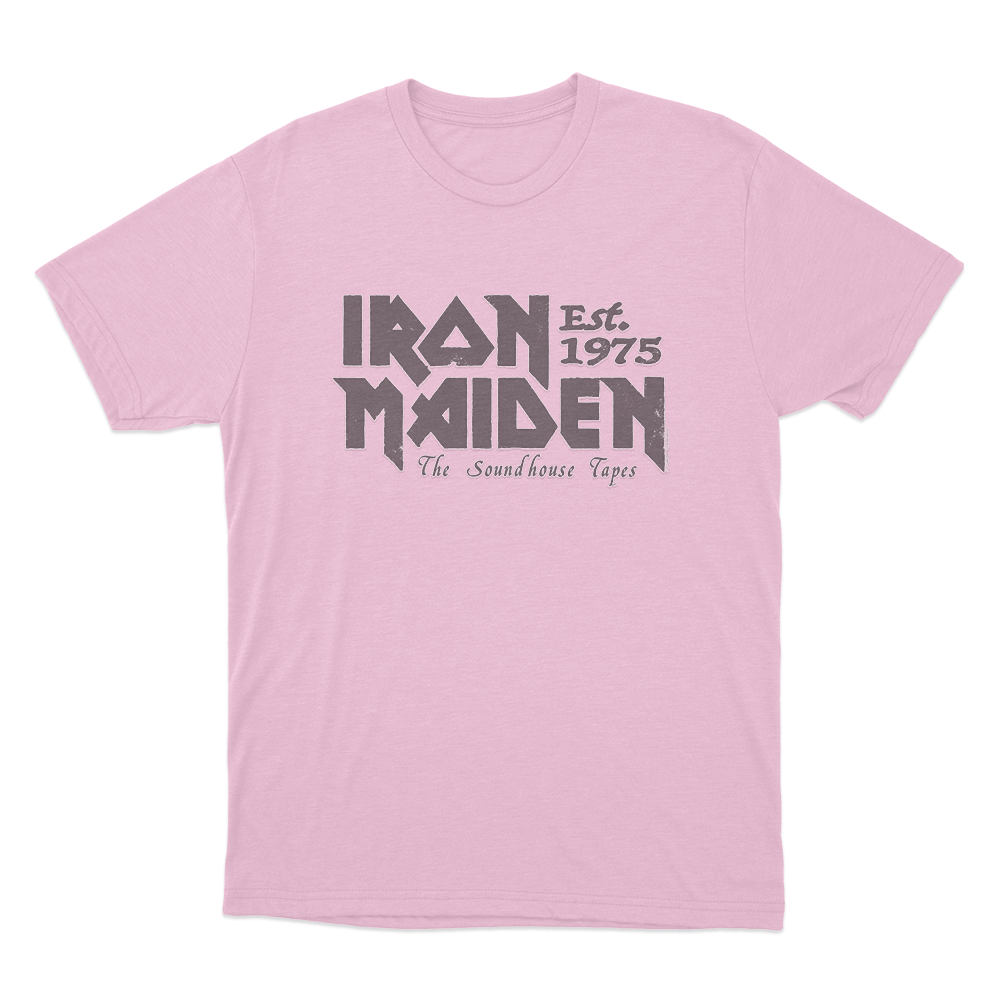 Iron Maiden Est 1975 Unisex T Shirt Pink Iron Maiden Est 1975 Unisex T Shirt Pink