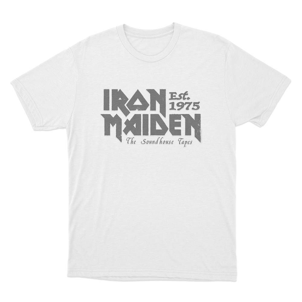 Iron Maiden Est 1975 Unisex T Shirt White Iron Maiden Est 1975 Unisex T Shirt White
