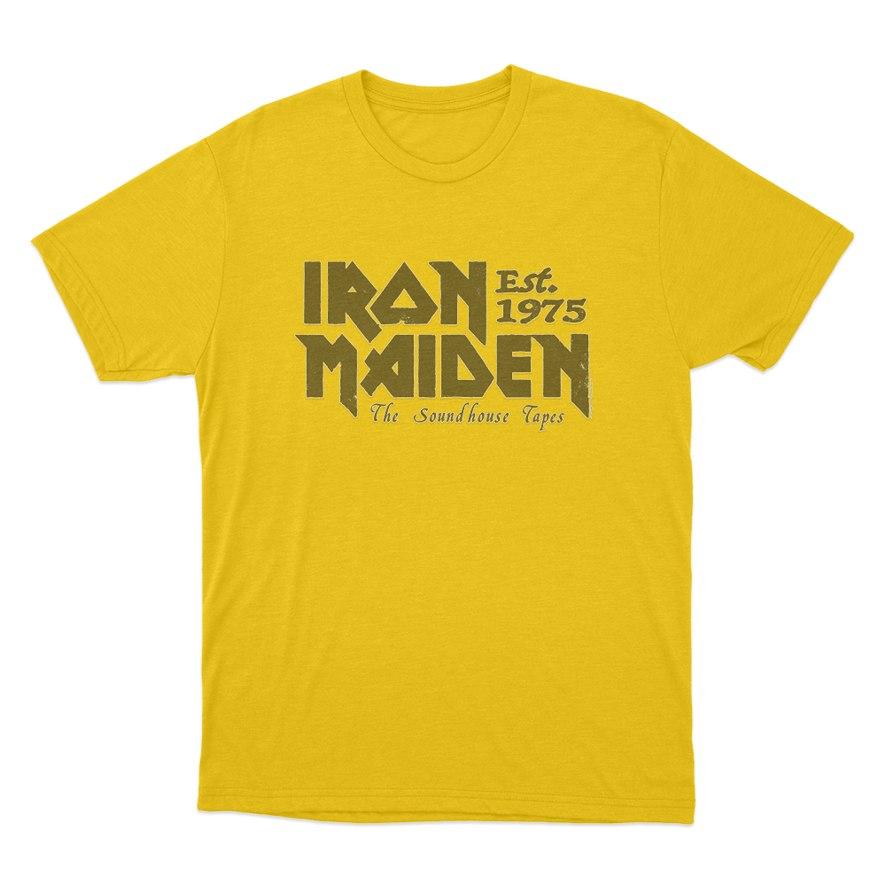 Iron Maiden Est 1975 Unisex T Shirt Yellow Iron Maiden Est 1975 Unisex T Shirt Yellow