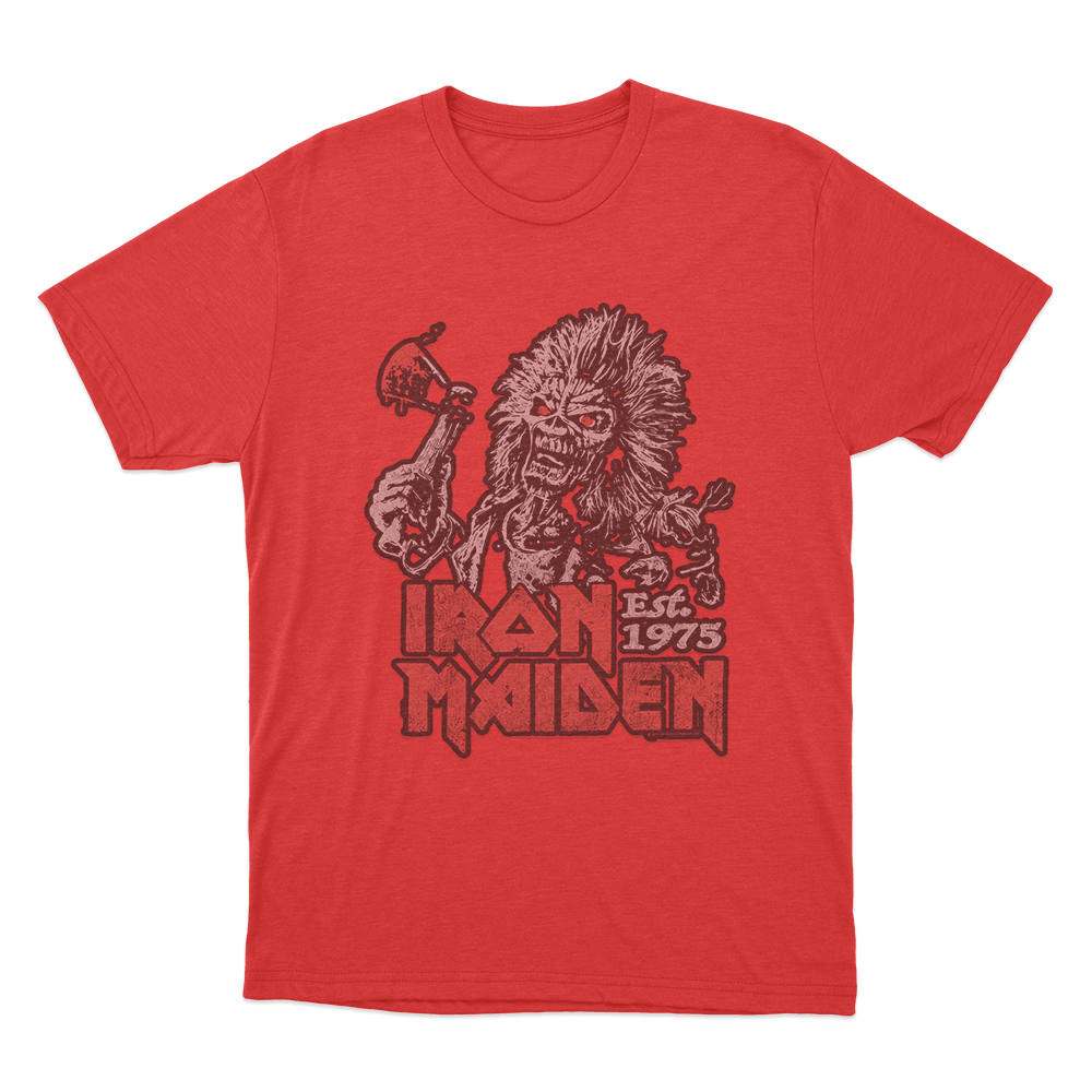 Iron Maiden Est. 1975 Unisex T Shirt Red Iron Maiden Est. 1975 Unisex T Shirt Red