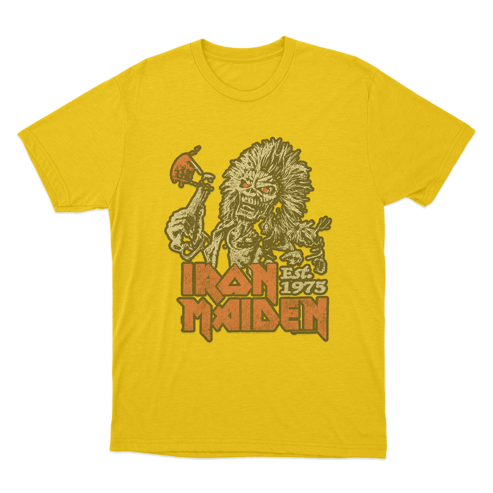 Iron Maiden Est. 1975 Unisex T Shirt Yellow Iron Maiden Est. 1975 Unisex T Shirt Yellow